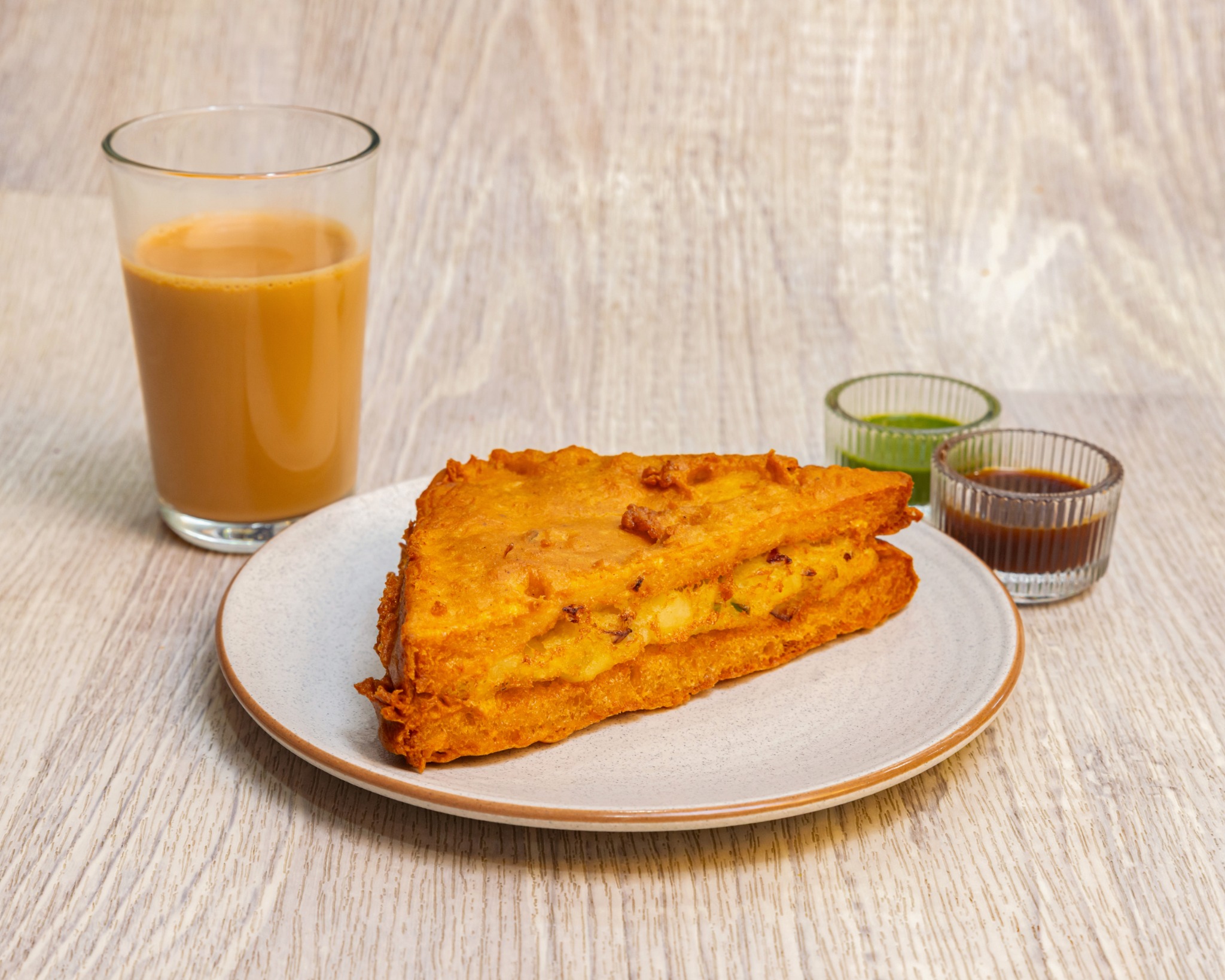 Bread pakoda with chai